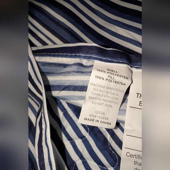 Coastal Theme Quilt with Shams Full/Queen With Bonus Pillow Blue White NIP - Picture 8 of 11